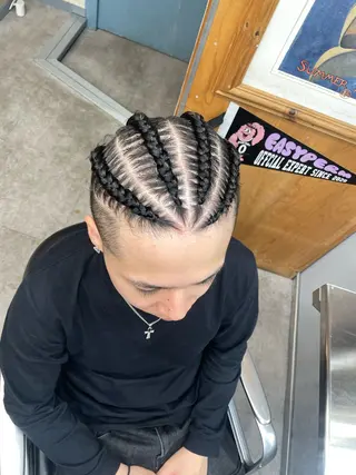 ヘアアレンジ メンズ TNB TOKYO所属・エクステ/コーンロウ KURUMI⛓️🔥のヘアスタイル