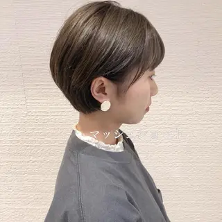 ショート カラー ショート/ボブ/ 白髪ぼかし/しんやのヘアスタイル