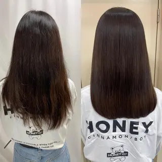 セミロング パーマ 髪質改善/縮毛矯正 /ブリーチ矯正/岡部のヘアスタイル