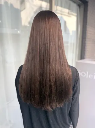 ロング カラー グレージュ/透明感/ 韓国ヘア/RISAのヘアスタイル