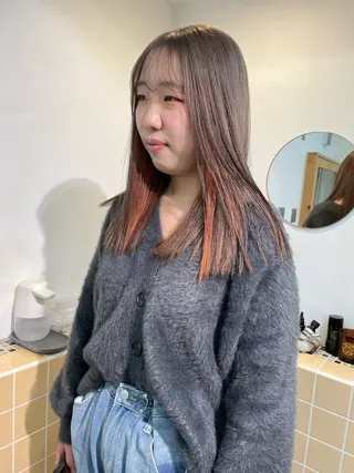 カラー sakura🌸 レイヤー/韓国ヘアのヘアスタイル