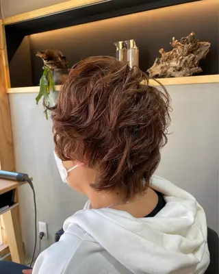 ショート カラー パーマ シンヤヘアーズ 泉大津本店のヘアスタイル