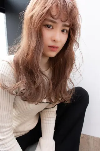 セミロング カラー lit hair 髪質改善サロンのマツエク・マツパデザイン