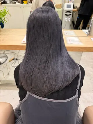 ロング カラー パーマ 💛🤍U too e’s 鎌倉🧸のヘアスタイル