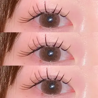 マツエク・マツパ 肌に馴染むハイトーン /ミルクティーカラーのヘアスタイル