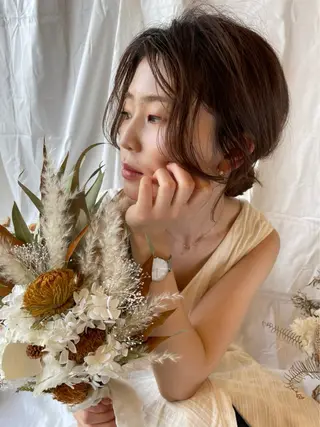 カラー ヘアアレンジ 舟橋 瑞稀のヘアスタイル