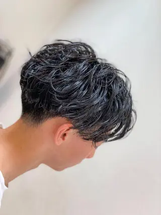 ミディアム パーマ メンズ メンズパーマ 赤司 泰樹のヘアスタイル