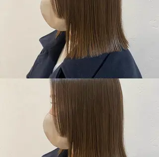 ミディアム カラー 西元 亜由美のヘアスタイル