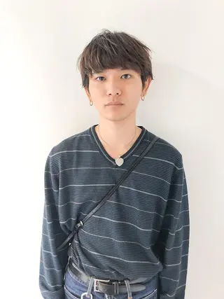 ショート カラー パーマ メンズ スパイラルパーマ 🌐hina⭐️のヘアスタイル