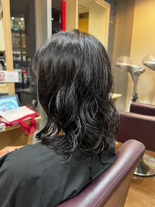 ミディアム パーマ 小林 光紗のヘアスタイル
