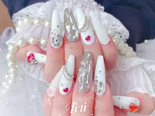 ネイル ネイルサロンAiri 長さ出し·シンプルのネイルデザイン