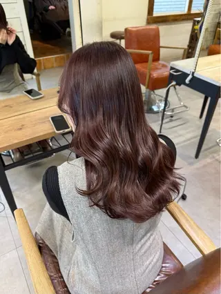 セミロング カラー Matie銀座所属・munモデル 様募集中☁️🤍🫧のヘアスタイル