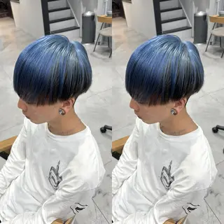 カラー メンズ センターパート ／植田のヘアスタイル