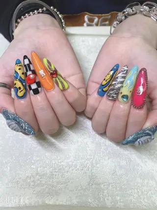 ロング JNA認定講師🌸 RIEのネイルデザイン