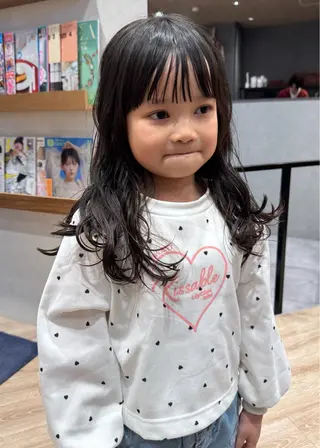 キッズ 堀結香/顔まわり レイヤー/蒲生四丁目のヘアスタイル