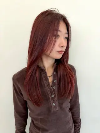 セミロング レイヤー・ボブカット ／もえまる🌻のヘアスタイル