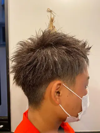 ショート カラー パーマ ヘアアレンジ メンズ メンズパーマの巨匠 鈴木純のヘアスタイル