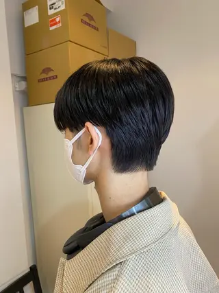 ショート メンズ パーマ/ダブルカラー ブリーチ⭐️海斗のヘアスタイル