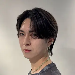 メンズ 韓国レイヤー/センタ ーパート/坂本翔のヘアスタイル