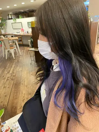 ロング カラー aini上本町 吉元直明のヘアスタイル