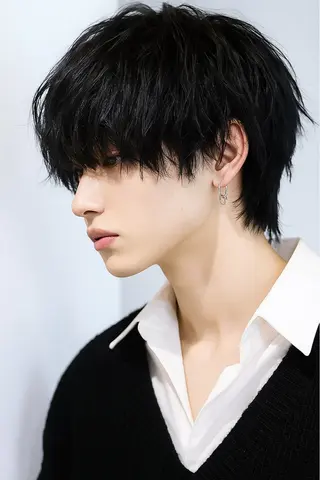 ショート パーマ ヘアアレンジ メンズ Ryo横浜韓国ヘア/ 曲がる縮毛矯正特化のヘアスタイル