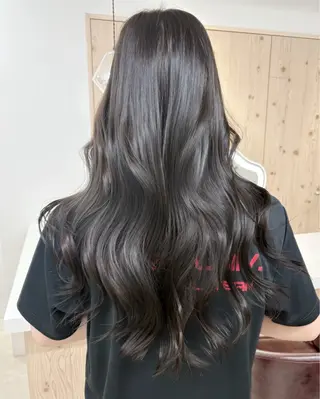 ロング カラー 新宿/韓国ヘア/ 髪質改善ストレートのヘアスタイル