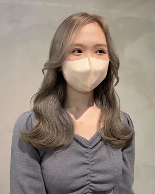 セミロング カラー 韓国ヘア/耳ツボジュ エリー♡ayumuのヘアスタイル