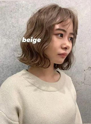 セミロング カラー ヘアアレンジ マツエク・マツパ Miku /ブリーチ/ボブのヘアスタイル