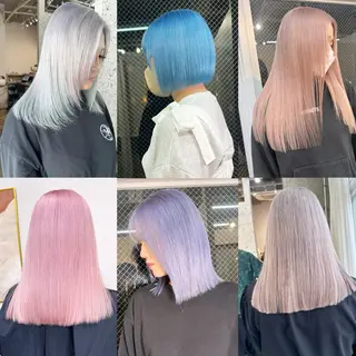 ミディアム カラー ヘアアレンジ lani ブリーチ /ダブルカラーのヘアスタイル