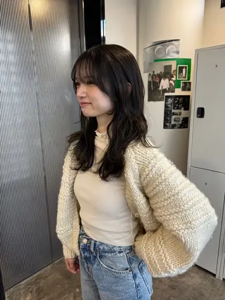 ロング カラー レイヤーカット ボブパーマNo.1のヘアスタイル