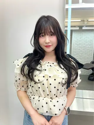 ロング カラー ヘアアレンジ ico所属・柏木 理那のヘアスタイル