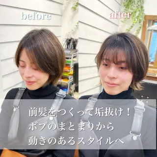 ショート newline銀座所属・👑銀座ショート/ 絶壁補正/金子涼👑のヘアスタイル