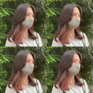 ミディアム カラー 大人可愛い透明感🌟 小顔・韓国髪🌟野中のヘアスタイル