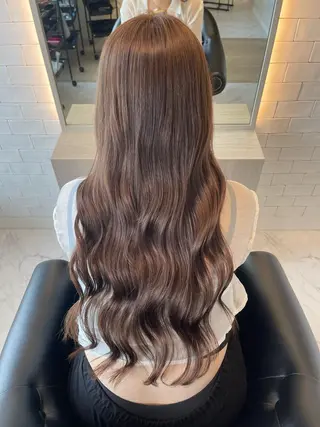 ロング カラー &chaLme   心斎橋所属・emi/髪質改善/ 韓国風/艶カラーのヘアスタイル