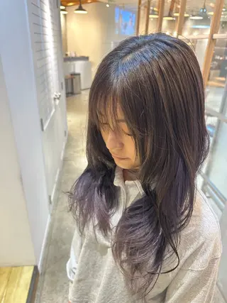 ロング カラー ブリーチカラー/ 透明感/aika¨̮のヘアスタイル