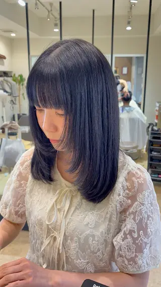 セミロング あいり 福岡美容師のヘアスタイル