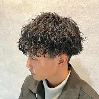 ショート カラー パーマ ヘアアレンジ メンズ 仕上がり満足度No. 1🔥BLUCK🔥のヘアスタイル