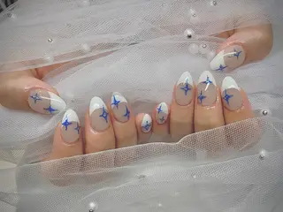 ネイル I-nailロング /ワンホン/キラキラのネイルデザイン