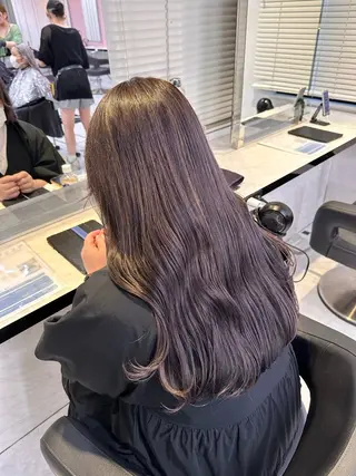 ロング カラー EMIL/上野駅近 /ブリーチ縮毛矯正のヘアスタイル