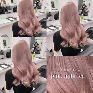 ロング 🩷モテ髪＆透明感 🩷ミルクティー🩷のヘアスタイル