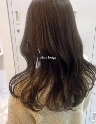 セミロング カラー mareka/顔周り /透明感カラー🤍のヘアスタイル