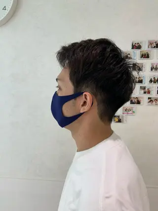 ショート カラー パーマ メンズ ハイトーンカラー🤍 山下 優華のヘアスタイル