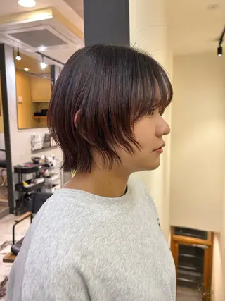 ショート hub hair レイヤー/透明感のヘアスタイル