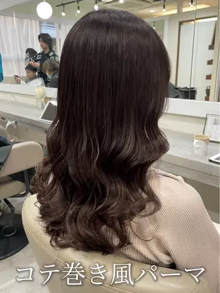 セミロング パーマ 韓国風パーマ/ヘア セット/店長みづきのヘアスタイル