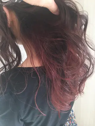 セミロング カラー ハイトーン/ブリーチ 山崎　悠次のヘアスタイル