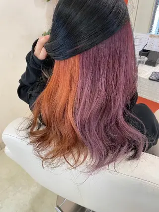 セミロング カラー 臼井 早智のヘアスタイル