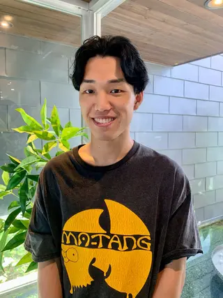 パーマ メンズ 名竹聖治/透明感 カラー/縮毛矯正のヘアスタイル