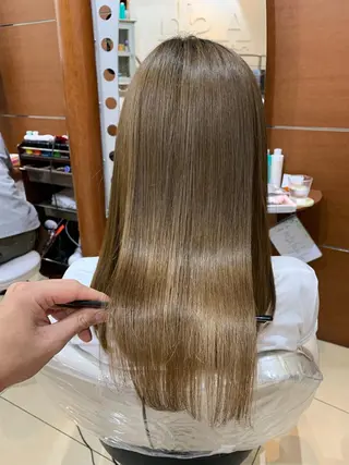 セミロング パーマ 縮毛矯正/髪質改善 /韓国風　山川春輝のヘアスタイル