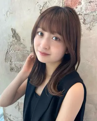 ロング カラー 🧡くびれヘア/前髪 顔周り🧡久原結衣のヘアスタイル