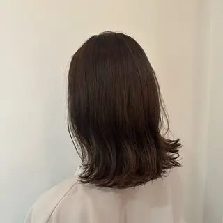 ミディアム カラー ヘアアレンジ みなみ/韓国ボブ/ 韓国レイヤーのヘアスタイル